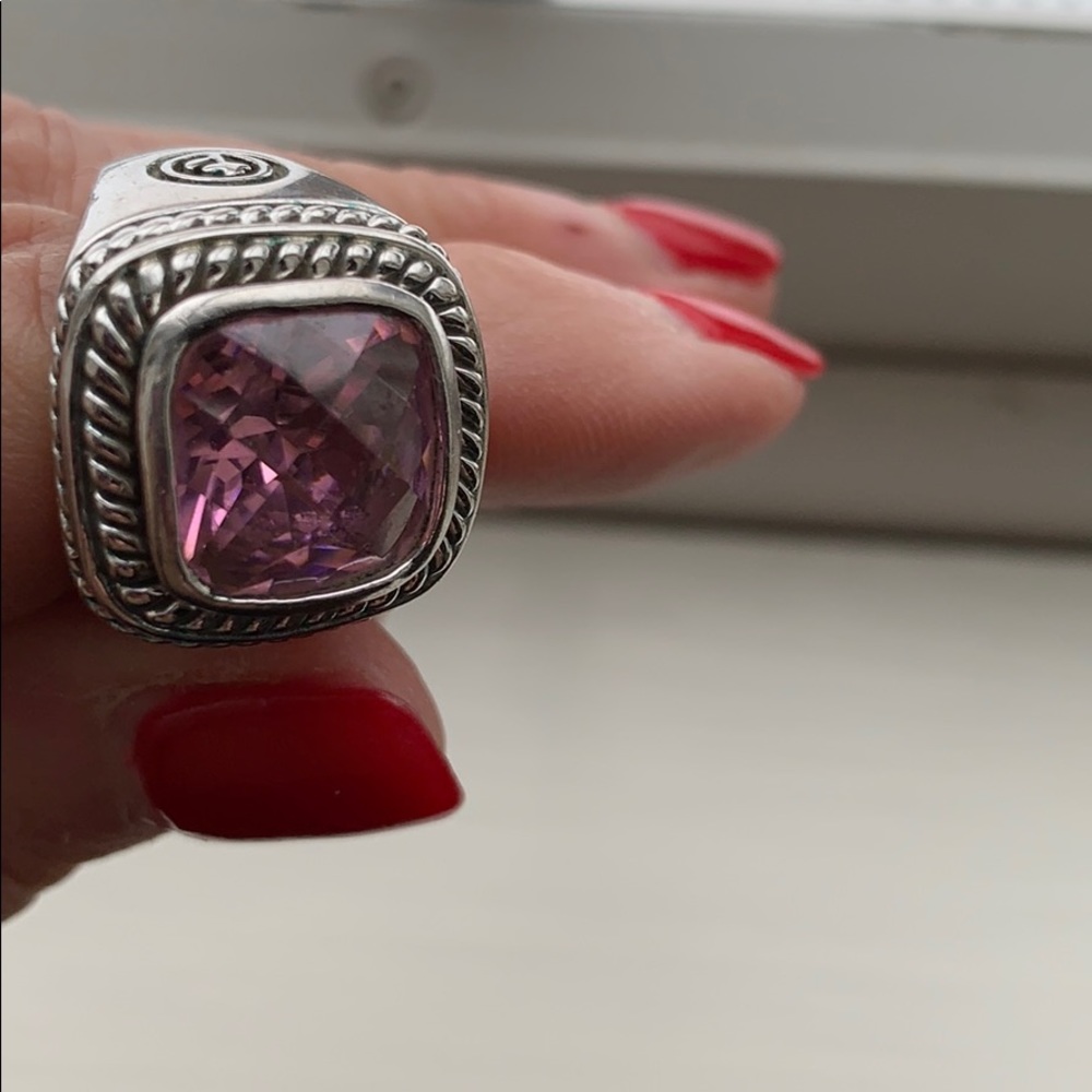 Beautiful costume jewelry pink stone ring